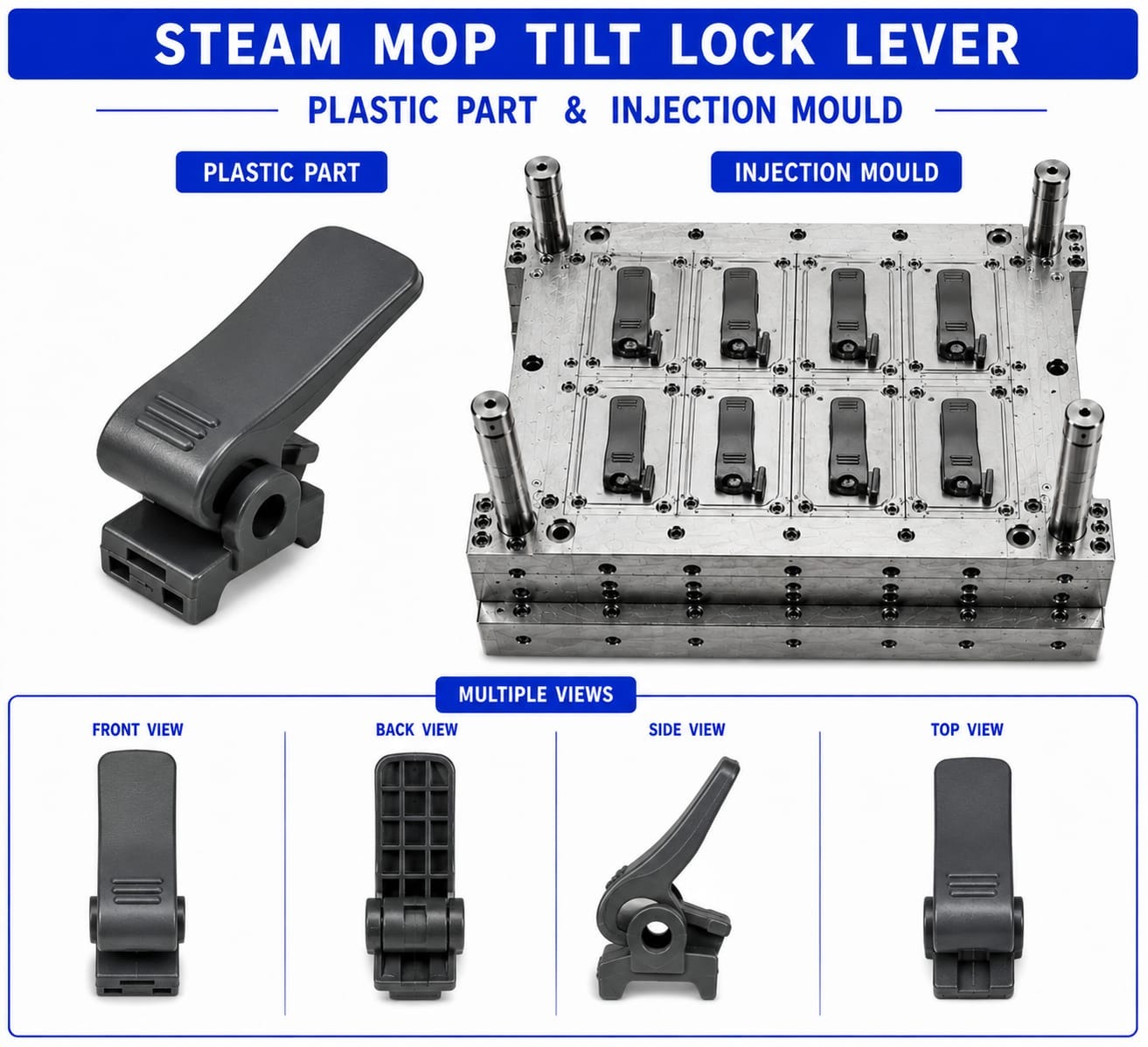 Steam Mop Plastic Tilt Lock Lever Mould and Moulding Service